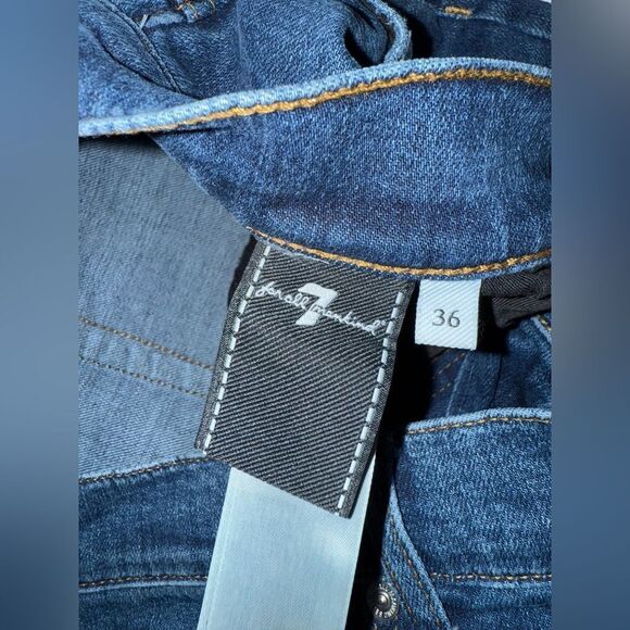 7 For All Mankind Men’s Blue Jeans Adrien Fit 36x32 - Picture 5 of 8